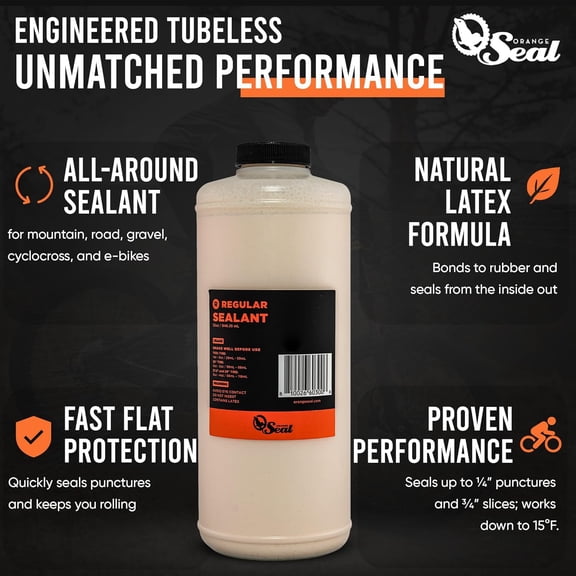 - Regular Formula Tubeless Bike Tire Sealant | Fast Sealing, up to 1/4" Puncture | for MTB, Road, CX and Gravel Bicycle Tires