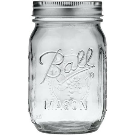 Regular Mouth Glass Mason Jars with Lids and Bands, Used for Canning (Pint, 16 Ounce (Pack of 8))