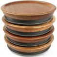 thumbnail image 1 of Regular Mouth Jar Lids,Wooden Jar Tops,Canning Lids with Airtight Silicone Seal for Regular Mouth Jars,4 Pack, 1 of 6