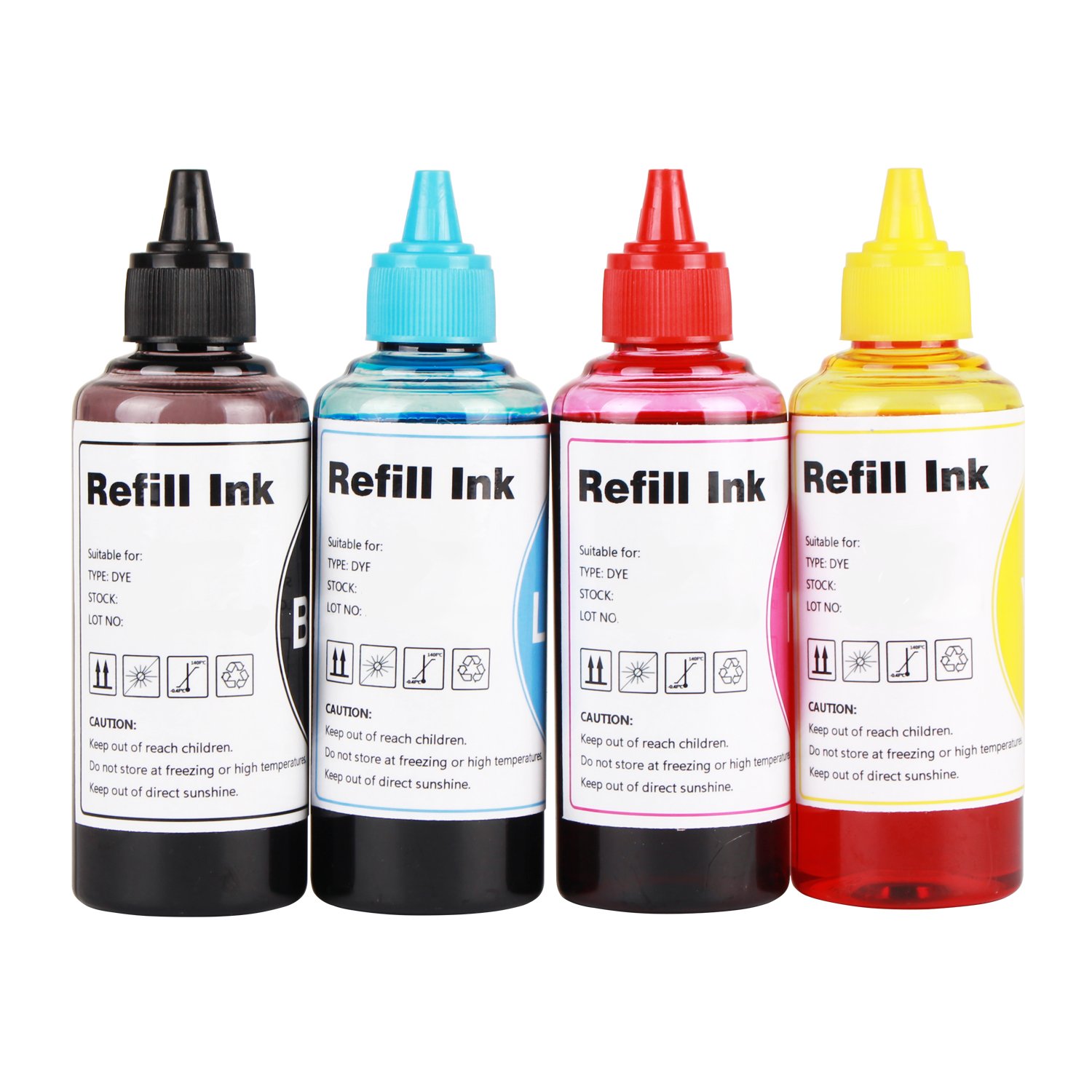 CISinks GI-290 Refill Ink 4-Pack - For Epson EcoTank & Canon Pixma Printers
