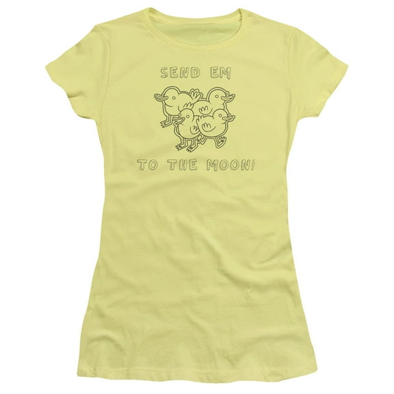 Regular Show Baby Ducks S/S Junior Women's T-Shirt Sheer Banana