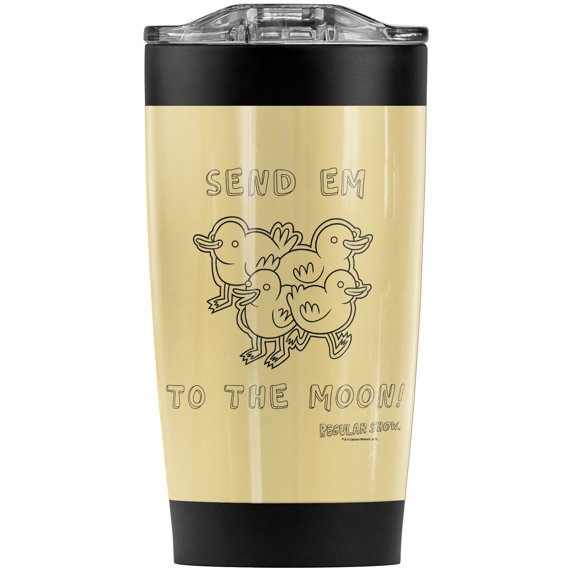 Regular Show/Baby Ducks Stainless Steel Tumbler 20 oz Coffee Travel Mug/Cup, Vacuum Insulated & Double Wall with Leakproof Sliding Lid | Great for Hot Drinks and Cold Beverages