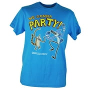 Regular Show Comedy TV We Gonna Party Blue Tshirt Tee 2XLarge