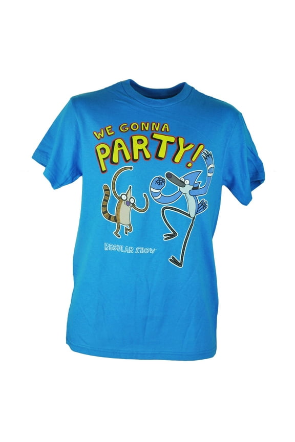 Regular Show Comedy TV We Gonna Party Blue Tshirt Tee 2XLarge