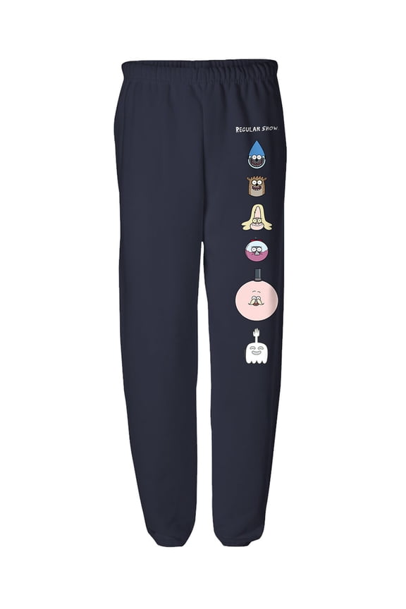 Floating Heads Mens Jogger Sweatpants, Navy, Small