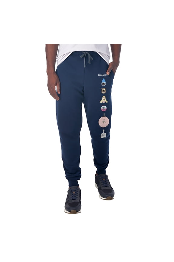 Floating Heads Unisex Jogger Sweatpants with Pockets for Men and Women, Navy, Medium