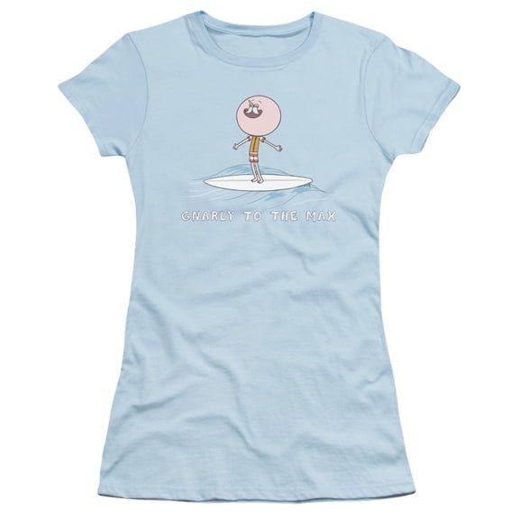 Regular Show Gnarly S/S Junior Women's T-Shirt Sheer Light Blue
