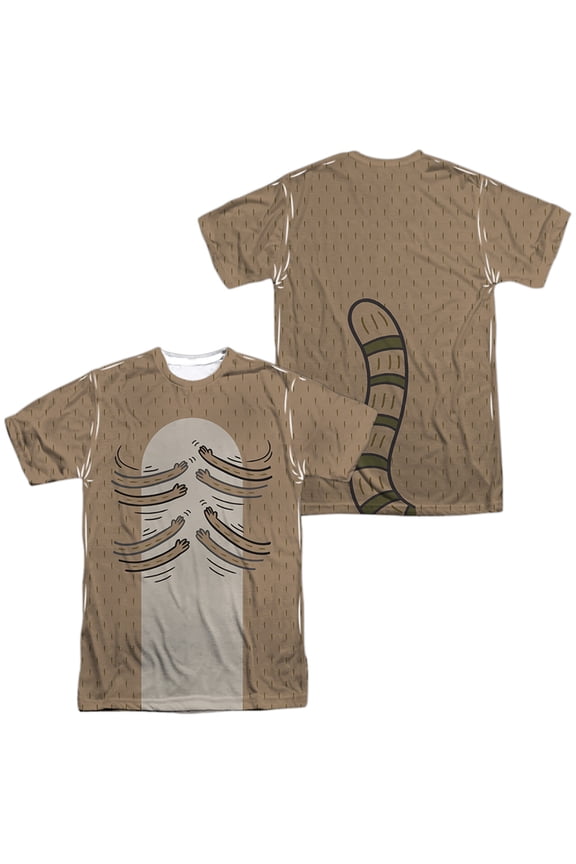 Regular Show Hamboning Unisex Adult Sublimated Costume T Shirt (Front/Back), Small Multicolor