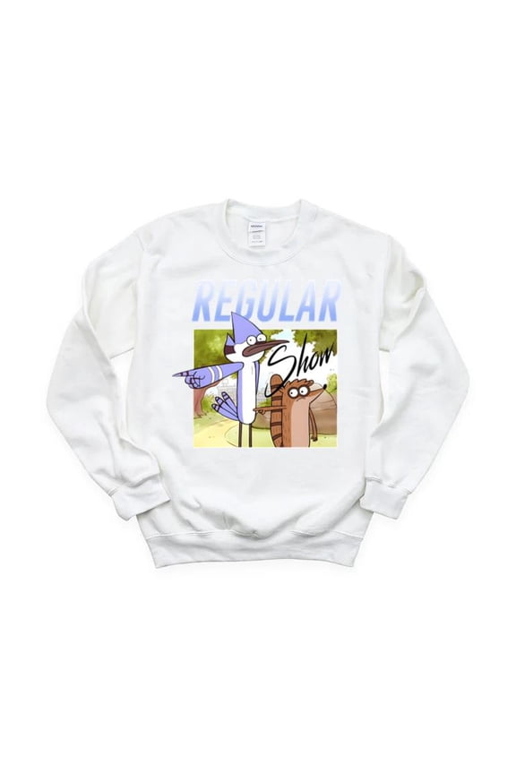 Regular Show Mordecai Rigby Cartoon Network Comedy Animated Funny Retro Sweatshirt, for men & women, up to size 5XL