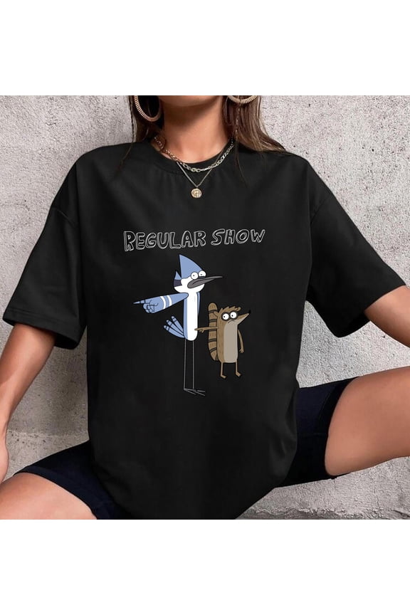 Regular Show Mordecai & Rigby Pointing T-Shirt, Regular Show Shirt Fan Gifts, Regular Show Vintage Shirt, Regular Show Cartoon Network Shirt