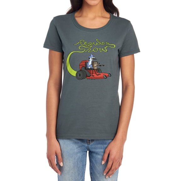 Regular Show Mower Women's T Shirt, Charcoal, Large