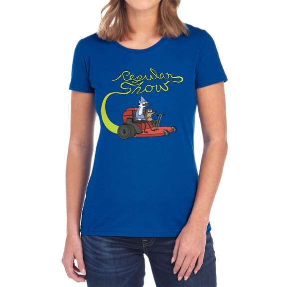 Regular Show Mower Women's T Shirt, Royal, Large