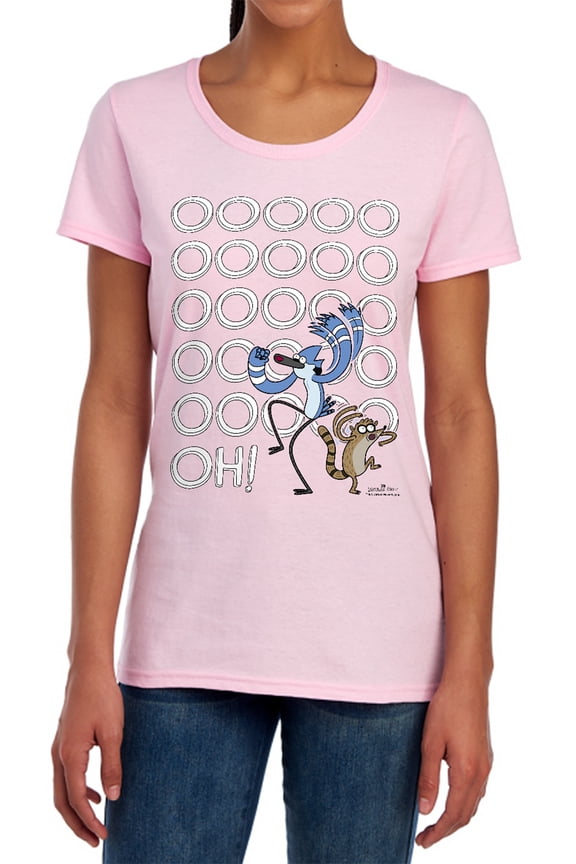 Regular Show Oooooh Women's T Shirt, Pink, Large