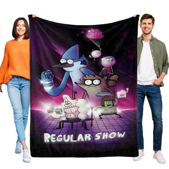 Regular Show-Pilling Flannel Blanket Soft Lightweight Plush Fuzzy Cozy Luxury Blanket for Home and Kitchen Use Perfect for Kids and Adults.40"*60"(100cm*150cm)