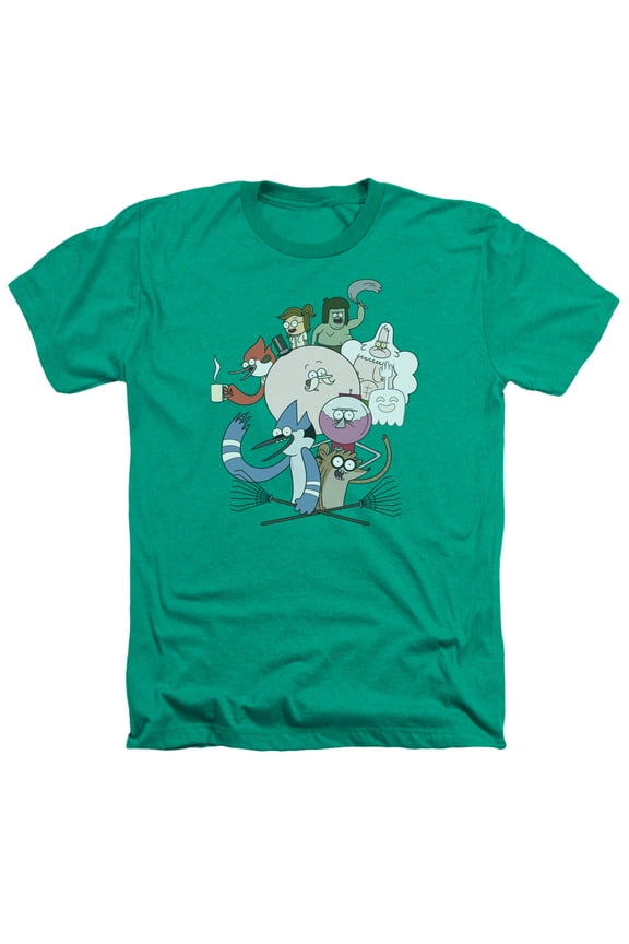 Regular Show - Regular Cast - Heather Short Sleeve Shirt - Large