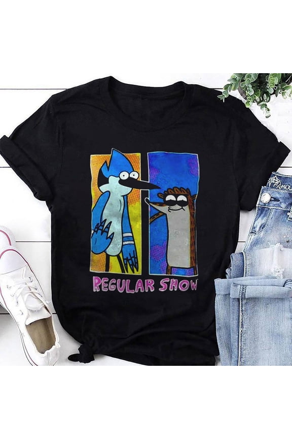 Regular Show Say Hi With Mordecai And Rigby T-Shirt, Regular Show Shirt Fan Gift
