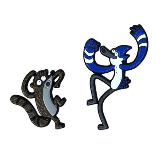 Regular Show Soft Enamel Pin Set Rigby and Mordecai