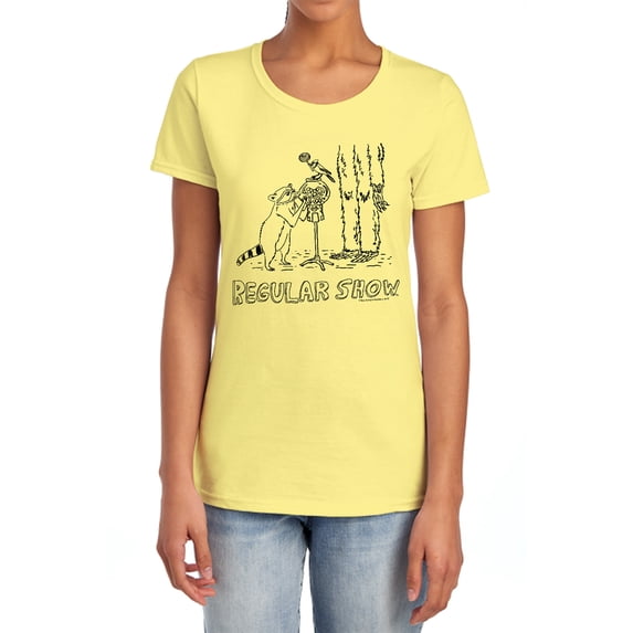Regular Show Tattoo Art Women's T Shirt, Banana, Medium