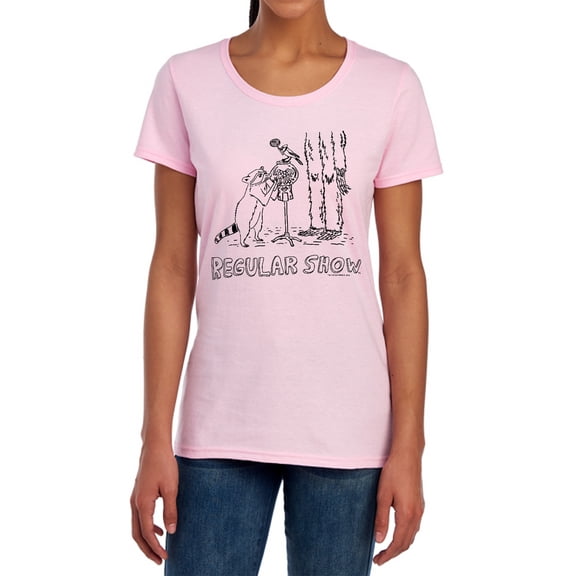 Regular Show Tattoo Art Women's T Shirt, Pink, Medium