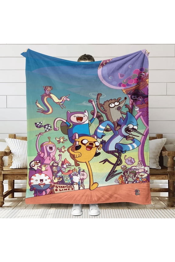 Regular Show Throw Blanket Gifts for Fans Lover Girls Boys Women Present Hoodie Him Bed 40"x50"