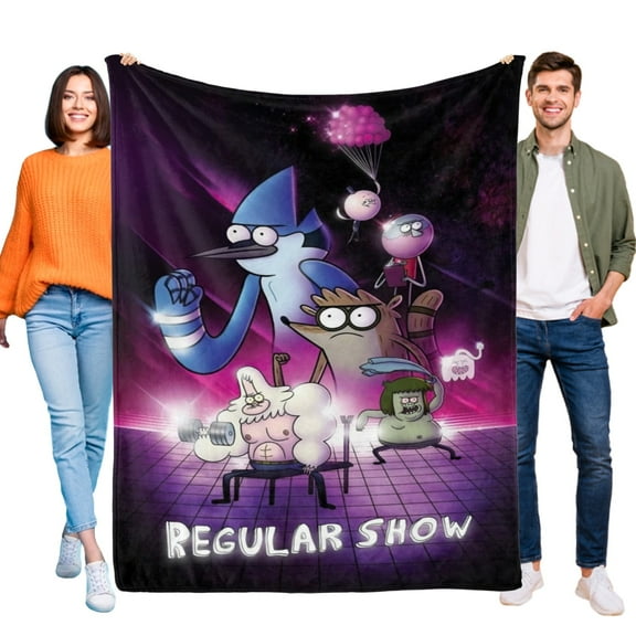 Regular Show Throw Blanket Gifts for Fans Lover Girls Boys Women Present Hoodie Him Bed 60"x80"