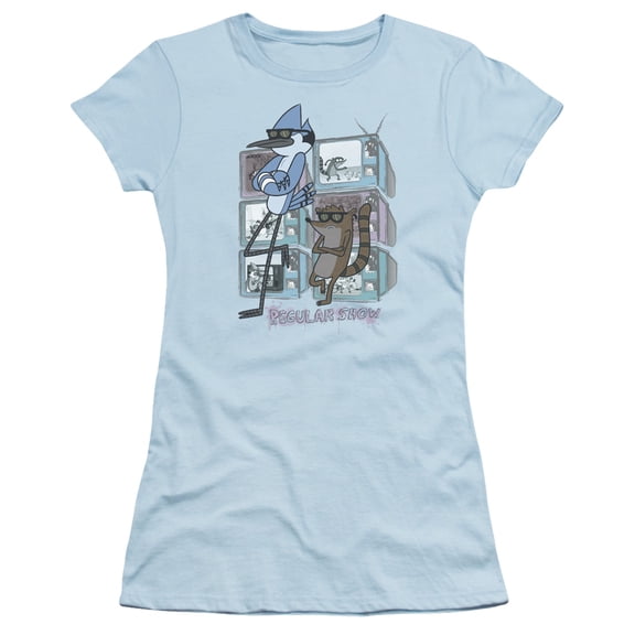 Regular Show TV Too Cool S/S Junior Women's T-Shirt Sheer Light Blue