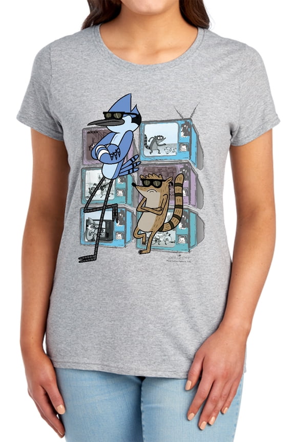 Regular Show Tv Too Cool Women's T Shirt, Athletic Heather, X-Large