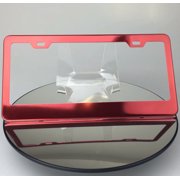 Regular Style Powder Coated Candy Red Stainless Steel License Plate Frame