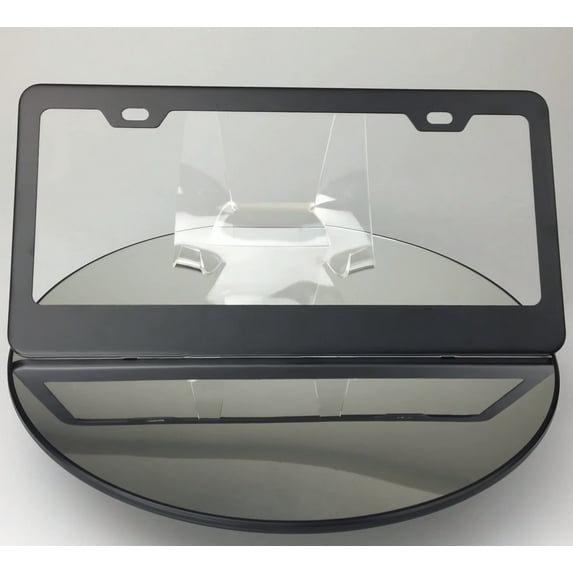Regular Style Powder Coated Matte Black Stainless Steel License Plate Frame