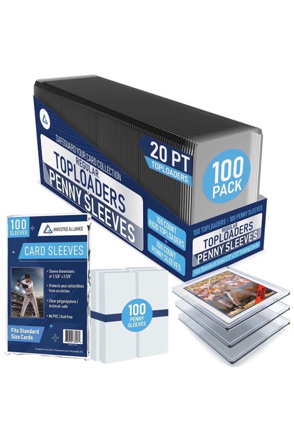 Regular Top Loaders for Cards & Card Sleeves 100ct | Trading Card Sleeves Hard Plastic, Baseball Card Sleeves Soft, Ultra Sports & Plastic Card Sleeves, Ultra Clear Card Sleeve, TCG Card Sleeves.