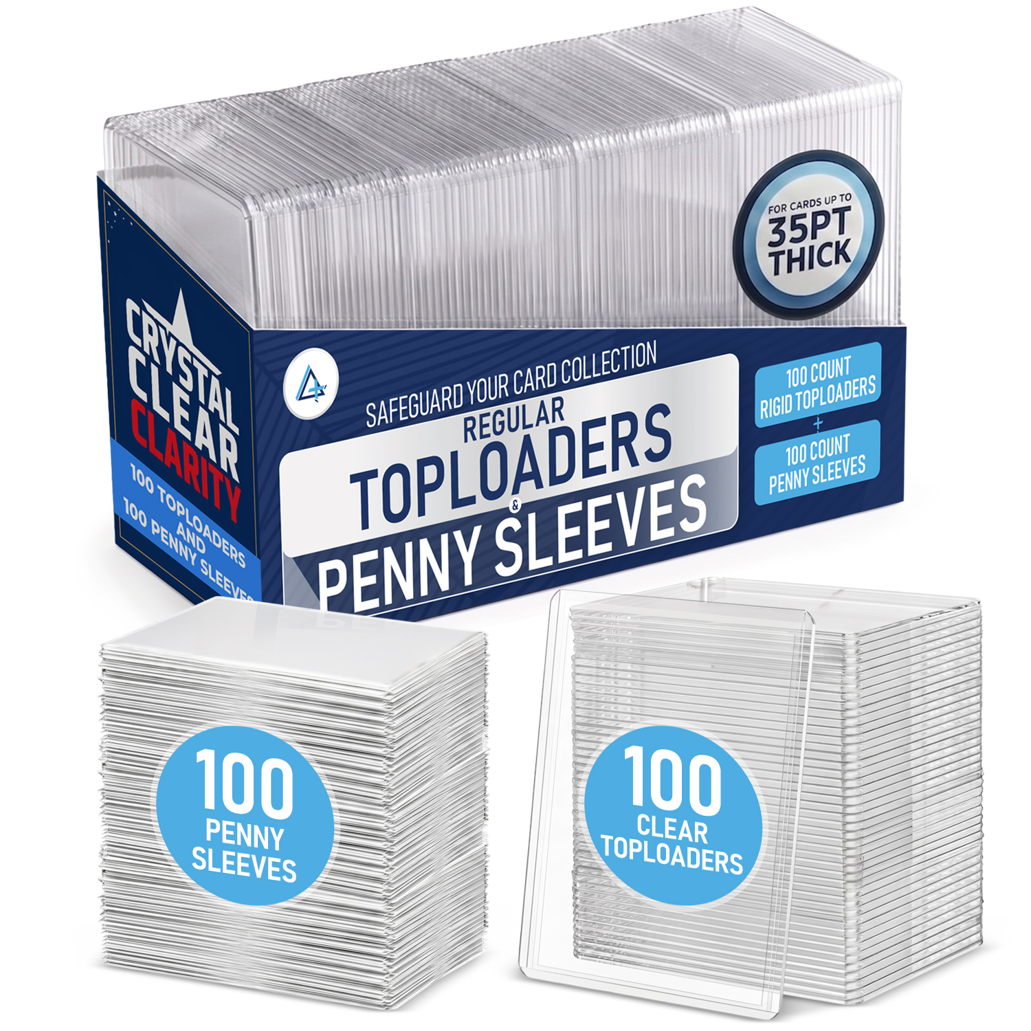 Illustration of Top Loaders + Card Sleeves 100ct