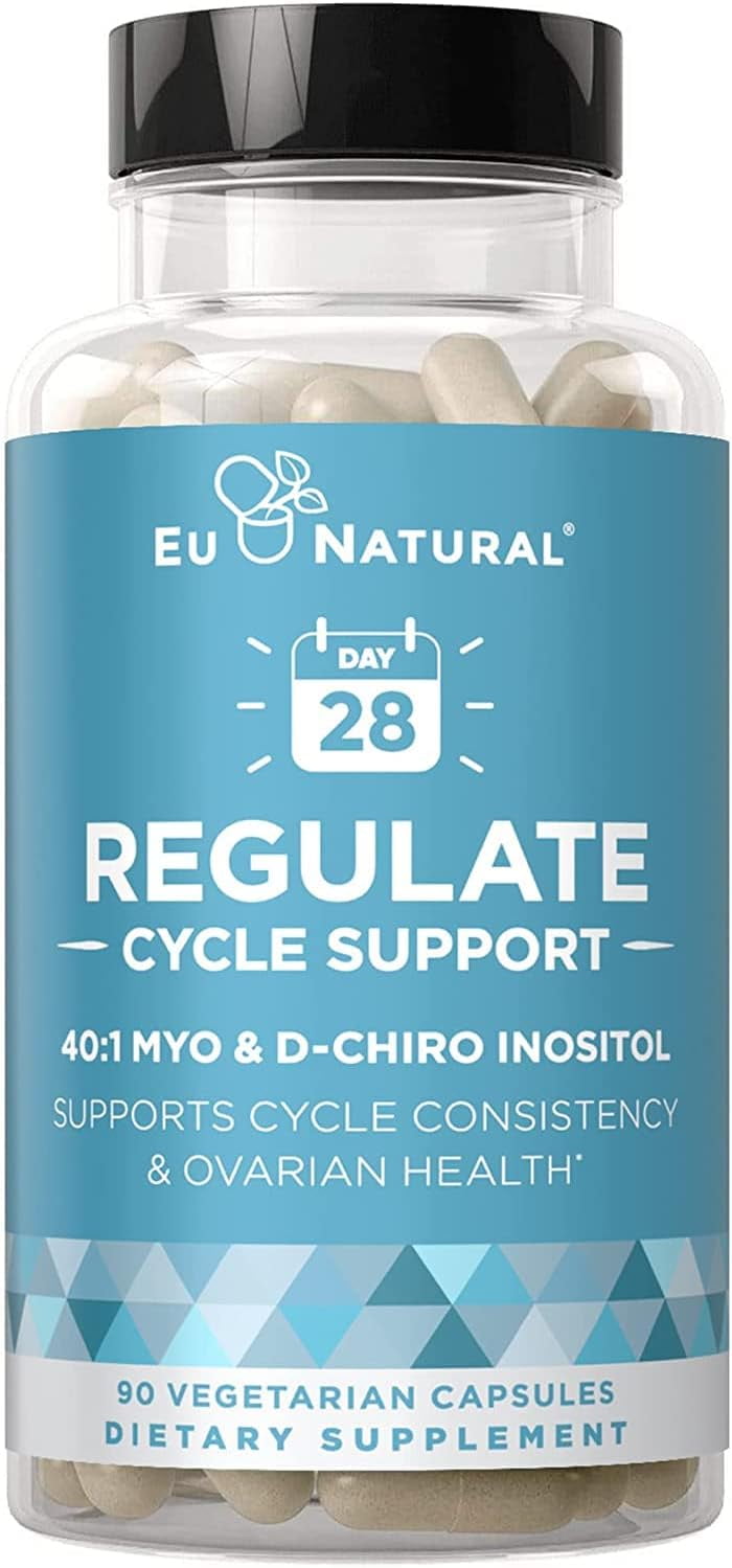 Regulate Myo-Inositol & D-Chiro Inositol  Fertility, Hormonal, Menstrual & Ovarian Support Supplement  Hormone Balance at Optimal 40:1 Ratio  90 Vegetarian Soft Capsules