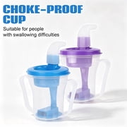 Regulated Drinking Cup for Dysphagia, Adaptive Spill-Proof Cup with Straw & Dual Handles, Measured Sip Control for Elderly, Parkinsons & Stroke Patients
