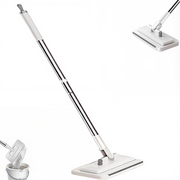 Regulatem Mop, Regulatem Mini Mop, Touch-Free Fabric Paired with a Slim Cleaning Head, Flexible Rotating Design for Tight Spaces, One-Touch Locking Compatible, Suitable for Indoor Use