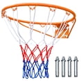 thumbnail image 1 of Regulation 18" Steel Basketball Rim for Portable Basketball Hoop & Goal, Indoor & Outdoor with Hand-Crank Adjustment, Choose from Fixed or Breakaway, Replacement Rim for Indoor or Outdoor Hoop, 1 of 7