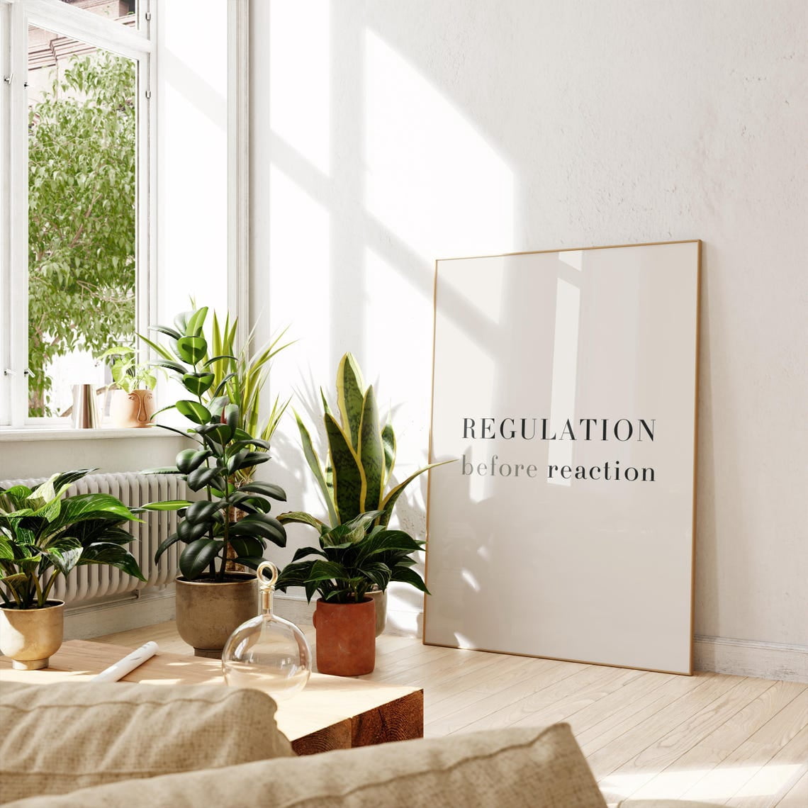 Regulation Before Reaction Wall Art Print, Nervous System Therapy ...