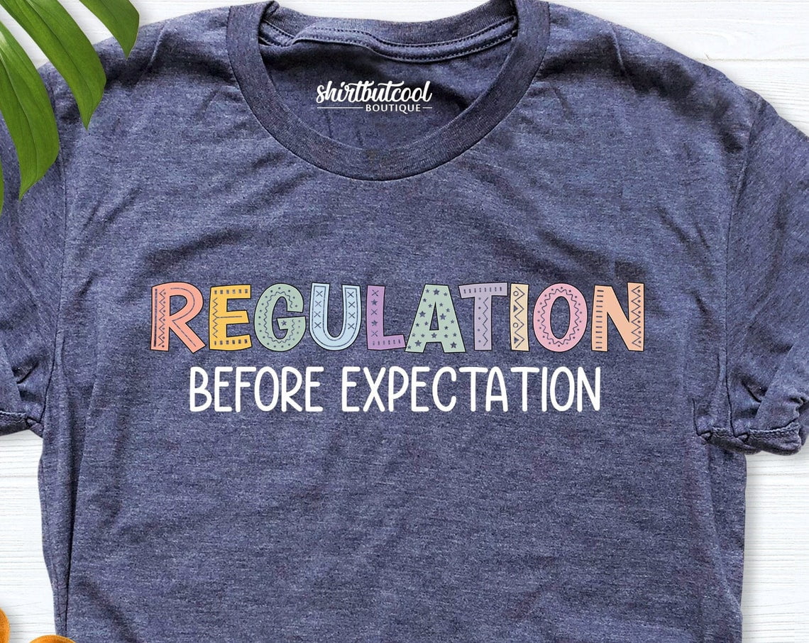 Regulation Before Expectation Shirt, Autism Awareness Shirt Mom, Special Education Teacher Shirt, Autism Tees Shirt, Autism Acceptance Shirt SWEATSHIRT All Size S-5XL
