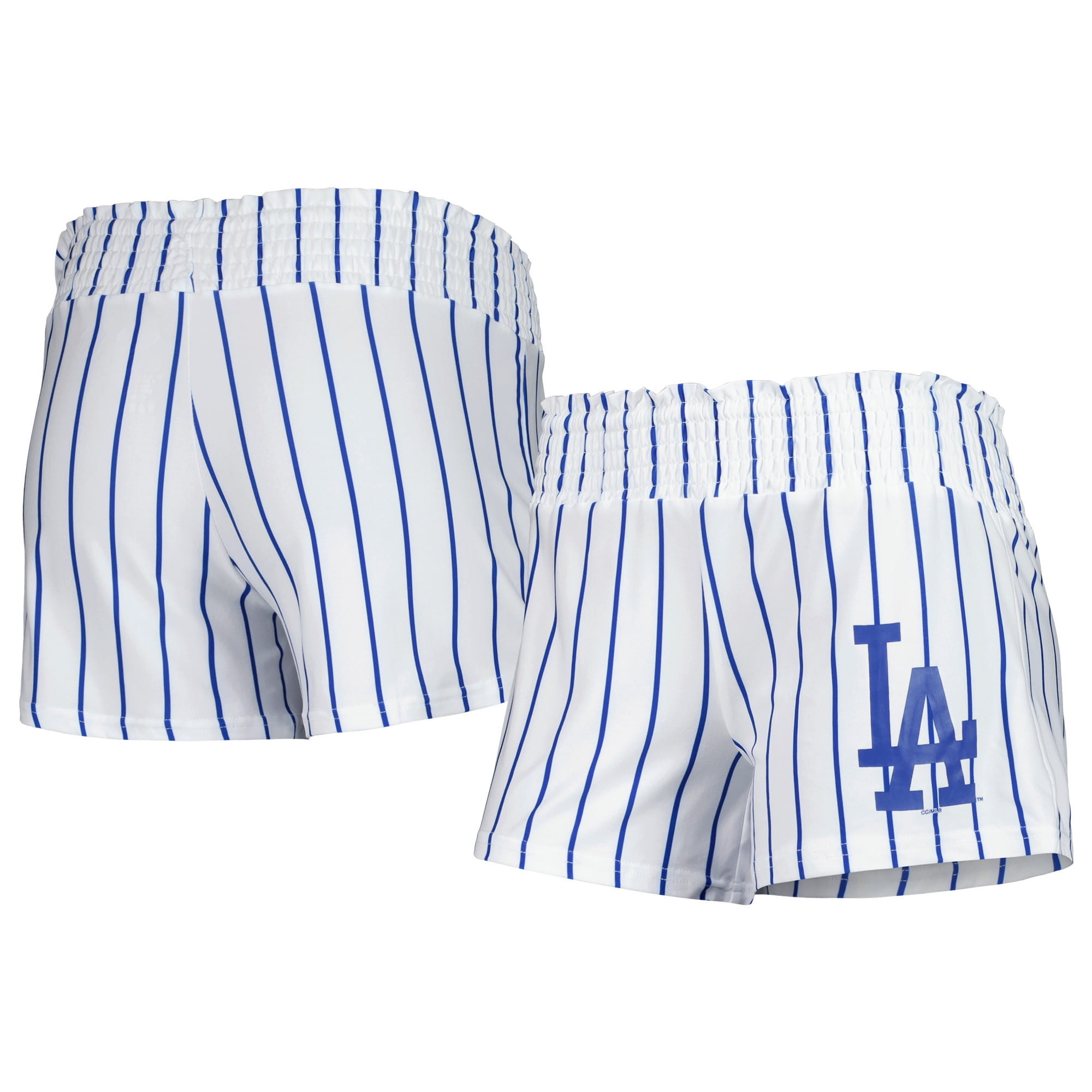  Los Angeles Dodgers Womens Pinstripe Polyester Short Small :  Sports & Outdoors