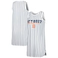 thumbnail image 1 of Women's Concepts Sport White Detroit Tigers Reel Pinstripe Knit Sleeveless Nightshirt, 1 of 3