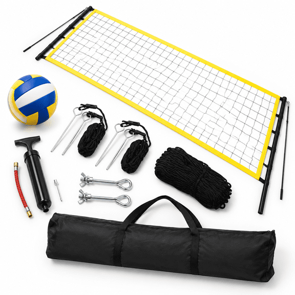 Regulation Size 32x3ft Portable Outdoor Volleyball Net System