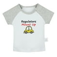 thumbnail image 1 of Regulators Mount Up Funny T shirt For Baby, Newborn Babies T-shirts, Infant Tops, 0-24M Kids Graphic Tees Clothing (Short Gray Raglan T-shirt, 12-18 Months), 1 of 4