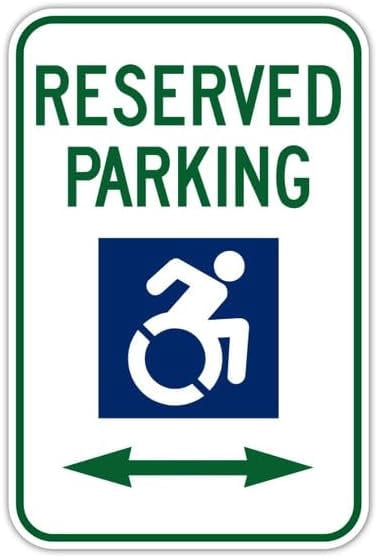 Regulatory - R7-8B Handicap Parking Sign w/Double Arrow - 8