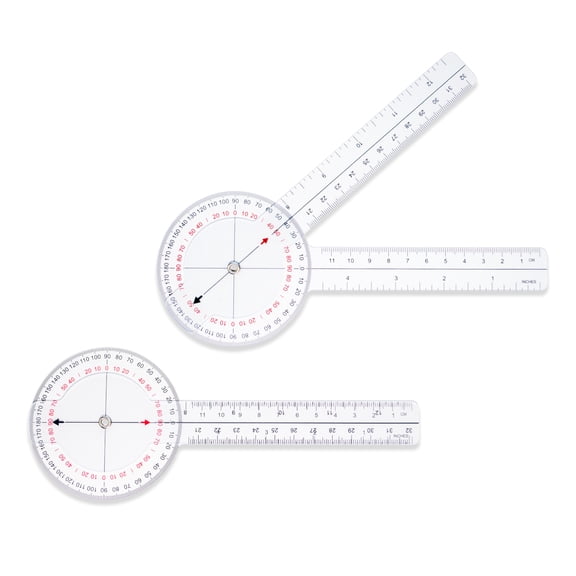 Rehabilitation Advantage 8 ROM Gauge Goniometer (2-Pack) Range of Motion Measurement Tool for Physical Therapy, Rehab & Sports Medicine