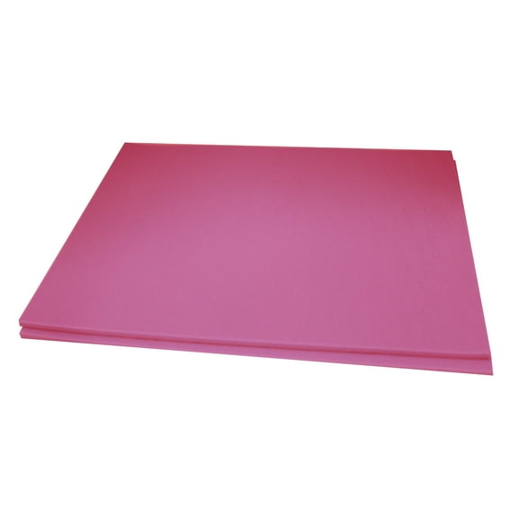 Rehabilitation Advantage Pink Memory Foam Padding, Self Adhesive, 24'' x 16'' x 3/8'', Set of 2
