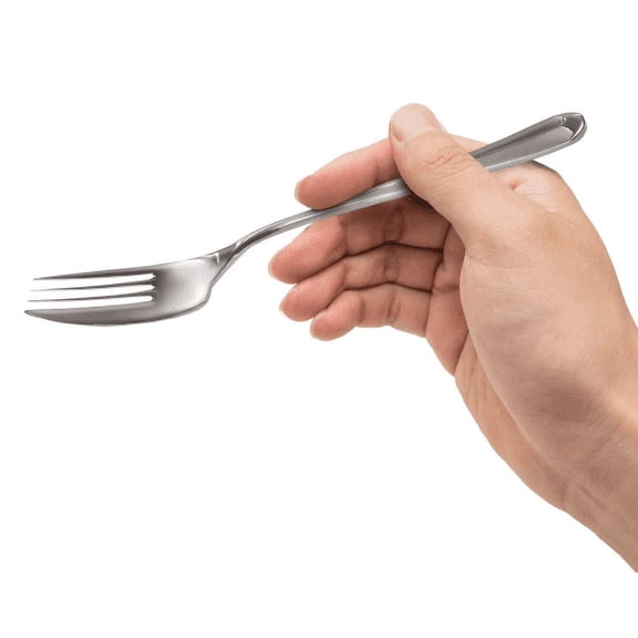 Rehabilitation Advantage Right-Hand Side Cutter Fork 7" Stainless Steel Adaptive Utensil for Arthritis, Weak Grip, Hand Tremors & Limited Mobility Dishwasher Safe