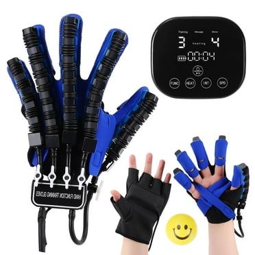 Rehabilitation Robot Glove for Stroke Hemiplegia Finger Hand Stroke Recovery Equipment for Left or Right Robotic Hand Trainer with Heating Massage Mirror Glove