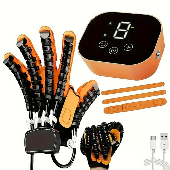 Rehabilitation Robot Glove for Stroke, Robotic Hand Stroke Recovery Equipment, Fingers Strength Training Device for Hemiplegia, Strength Adjustable