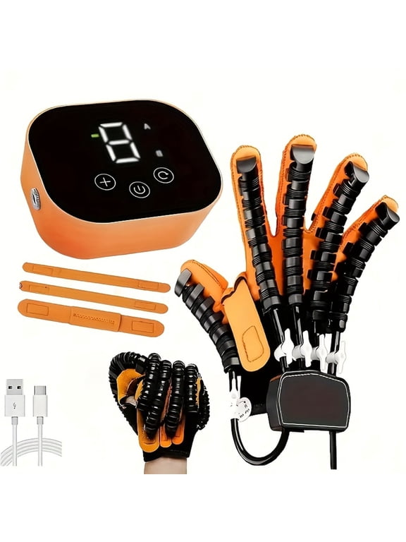 Rehabilitation Robot Glove for Stroke, Robotic Hand Stroke Recovery Equipment, Fingers Strength Training Device for Hemiplegia, Strength Adjustable