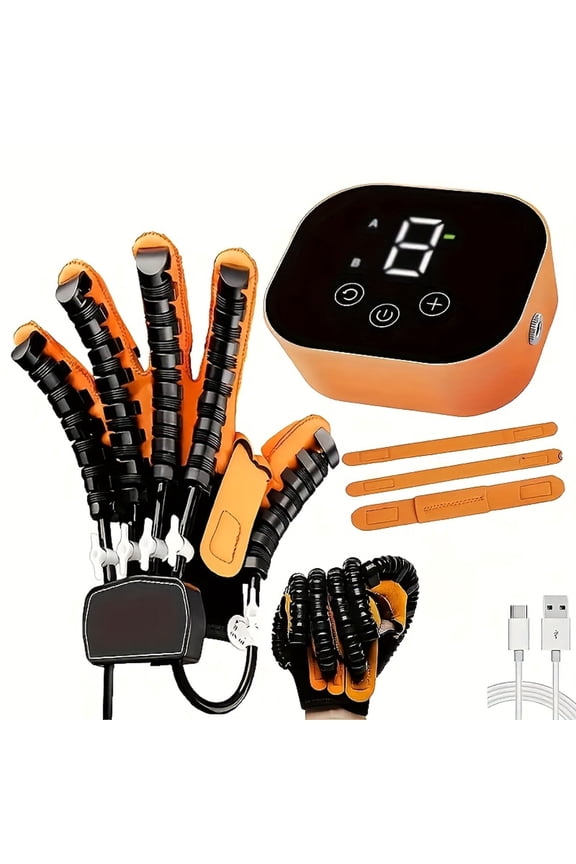 Rehabilitation Robot Glove for Stroke, Robotic Hand Stroke Recovery Equipment, Fingers Strength Training Device for Hemiplegia, Strength Adjustable