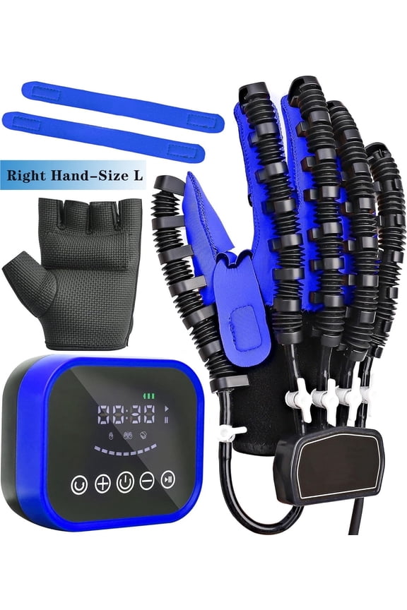 Rehabilitation Robot Gloves-5 Modes Hand Physical Therapy Rehabilitation Equipment for Finger Rehab Trainer(Right Hand-L)
